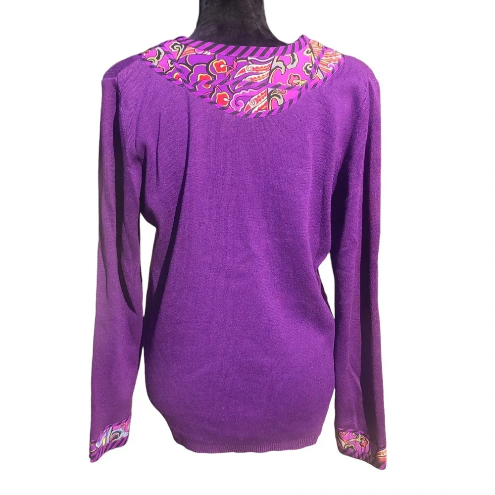 Koos of Course Purple Printed Cardigan Small - Picture 10 of 13